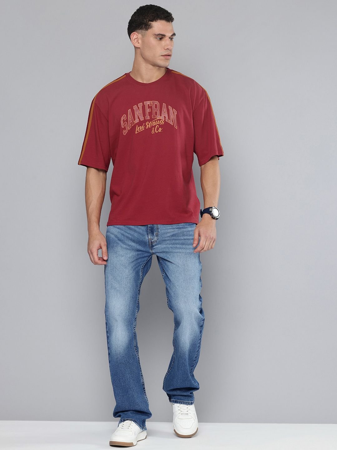 Relaxed Fit Typography Printed Pure Cotton T-shirt