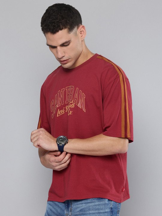 Relaxed Fit Typography Printed Pure Cotton T-shirt - Image 3