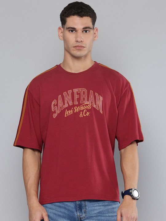 Relaxed Fit Typography Printed Pure Cotton T-shirt - Image 5