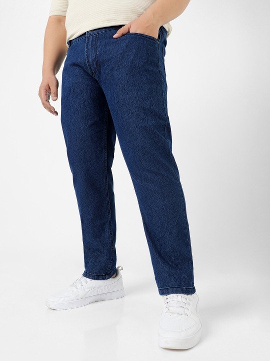 Men Blue Stretchable Regular Fit Solid Jeans - Image 2