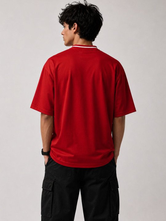 Men Printed V-Neck Dri-FIT T-shirt - Image 2