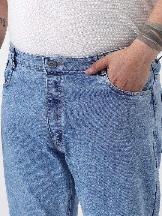 Men Slim Fit Washed Denim Stretchable Jeans - Image 4