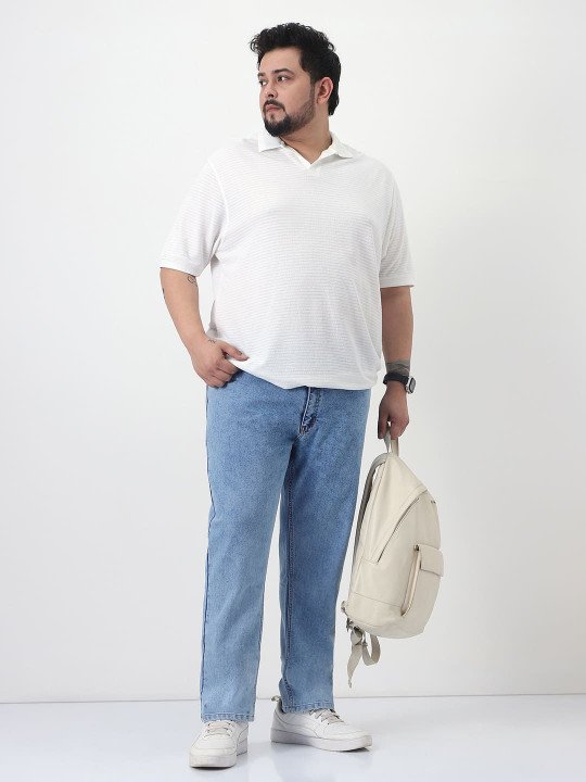 Men Slim Fit Washed Denim Stretchable Jeans - Image 5