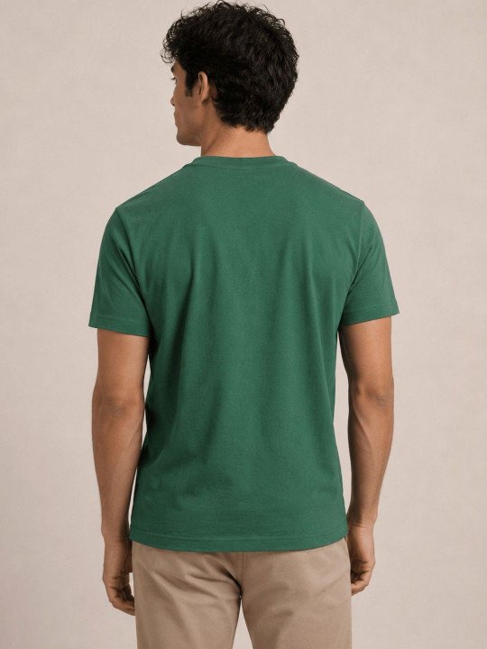 Men Typography Printed Cotton Regular Tshirt - Image 2