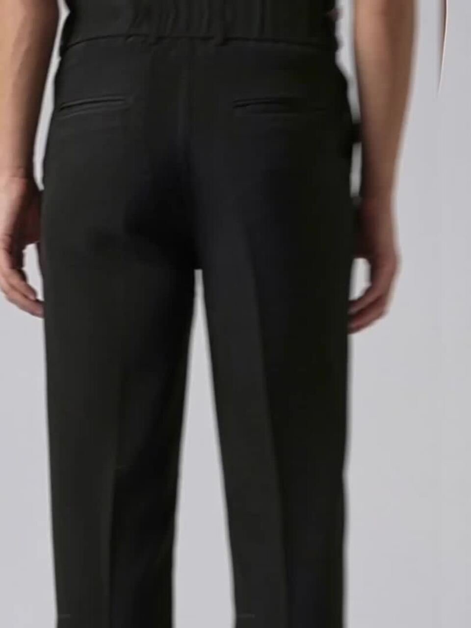 Men Black Relaxed Fit Trouser - Image 3