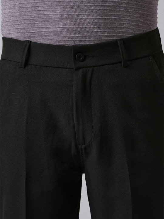 Men Black Relaxed Fit Trouser - Image 7