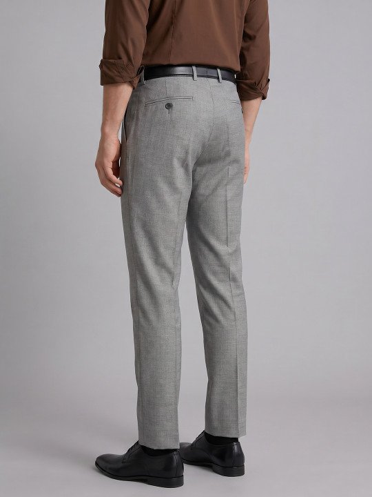 Mid-Rise Cotton Formal Trousers - Image 2