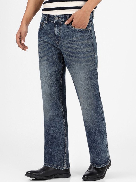 Men Bootcut Heavy Fade Stretchable Jeans - Image 2