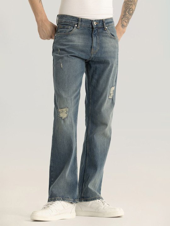 Vanguard Blue Plain Regular Fit Jeans