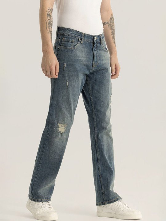 Vanguard Blue Plain Regular Fit Jeans - Image 2