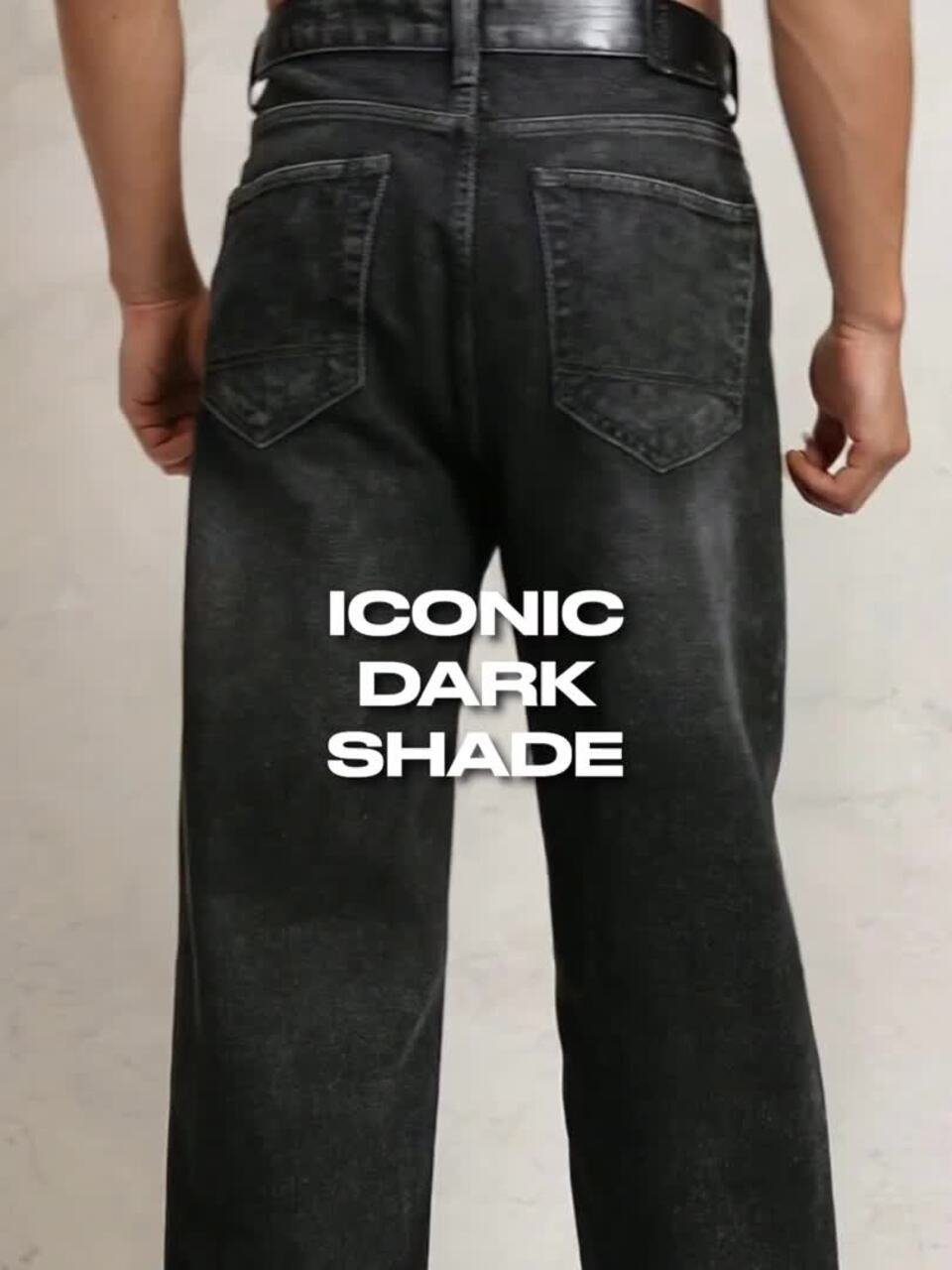 Men Washed Wide Leg Slash Knee Light Fade Jeans - Image 4
