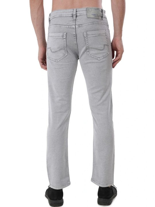 Men Jean Slim Fit Mid-Rise Light Fade Stretchable Jeans - Image 3