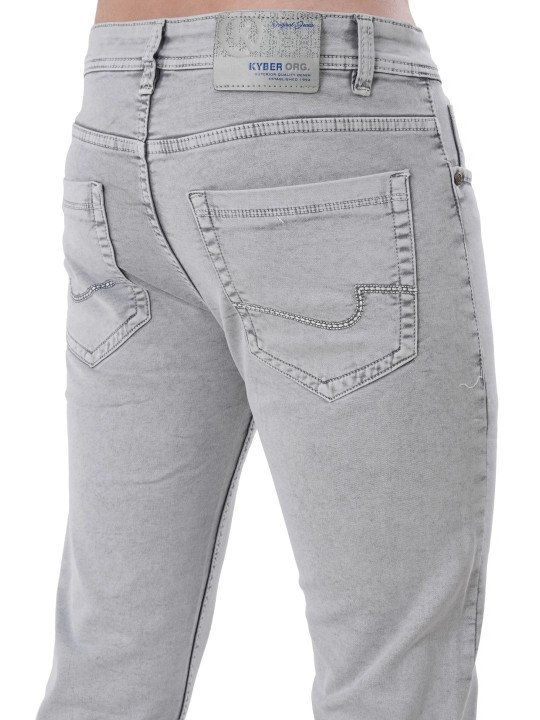Men Jean Slim Fit Mid-Rise Light Fade Stretchable Jeans - Image 4