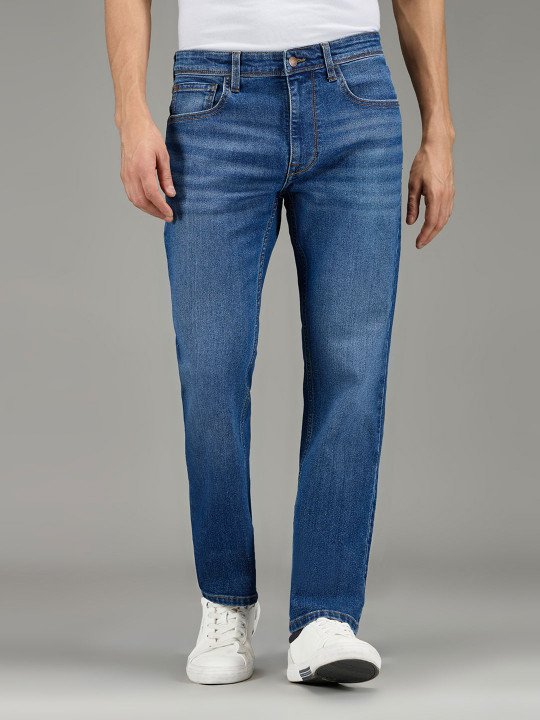 Men Holborne Straight Fit Mid-Rise Light Fade Stretchable Jeans