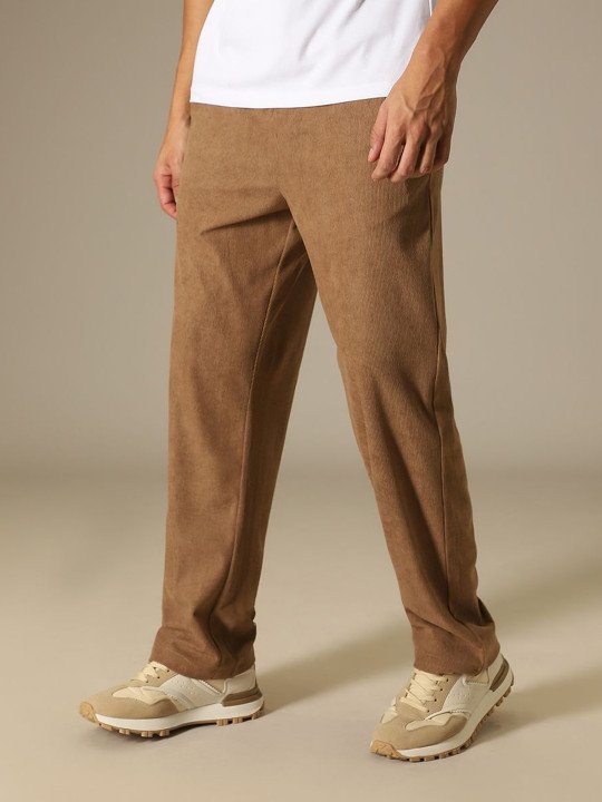 Men Relaxed Corduroy Trousers - Image 2