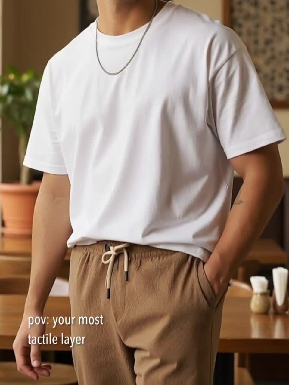 Men Relaxed Corduroy Trousers - Image 3