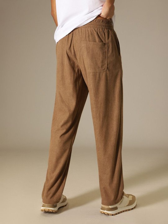 Men Relaxed Corduroy Trousers - Image 4