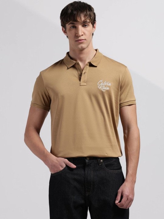 Men Brand Logo Polo Collar T-shirt - Image 2
