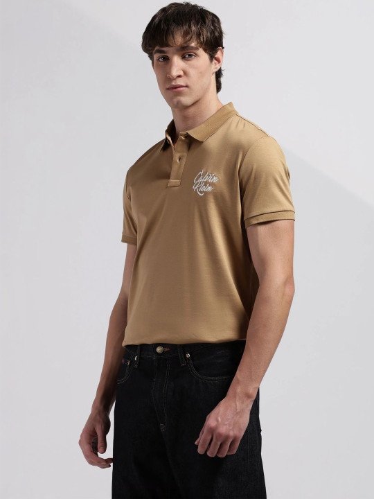 Men Brand Logo Polo Collar T-shirt - Image 3