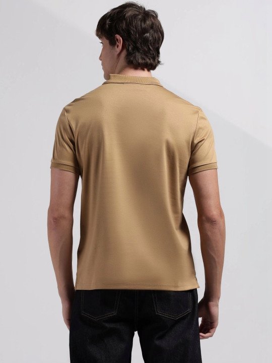 Men Brand Logo Polo Collar T-shirt - Image 4