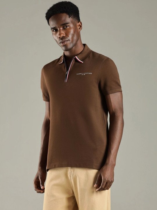 Men Brand Logo Polo Collar T-shirt - Image 4
