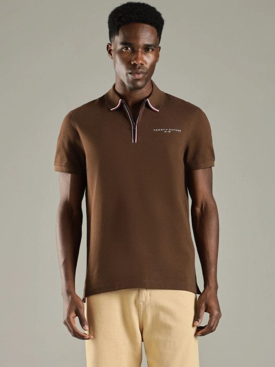 Men Brand Logo Polo Collar T-shirt - Image 5