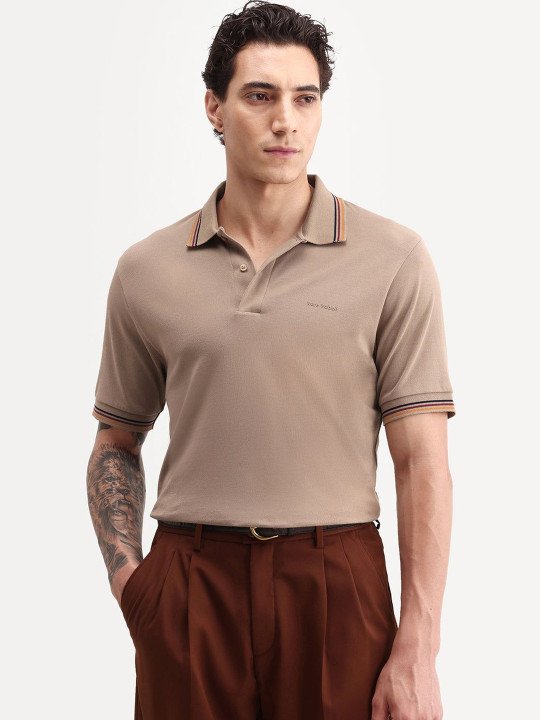Men Brand Logo Polo Collar T-shirt - Image 3