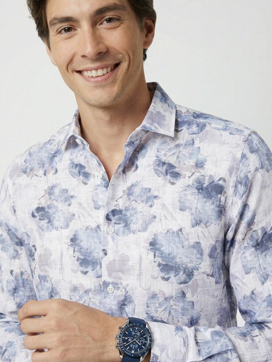 Floral Printed Pure Cotton Casual Shirt - Image 3