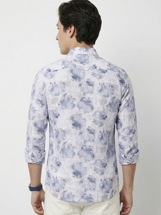 Floral Printed Pure Cotton Casual Shirt - Image 4