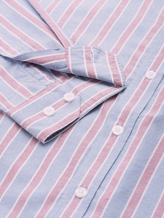 Premium Slim Fit Striped Pure Cotton Casual Shirt - Image 3