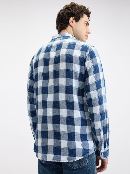 Men Buffalo Checks Opaque Checked Casual Shirt - Image 2