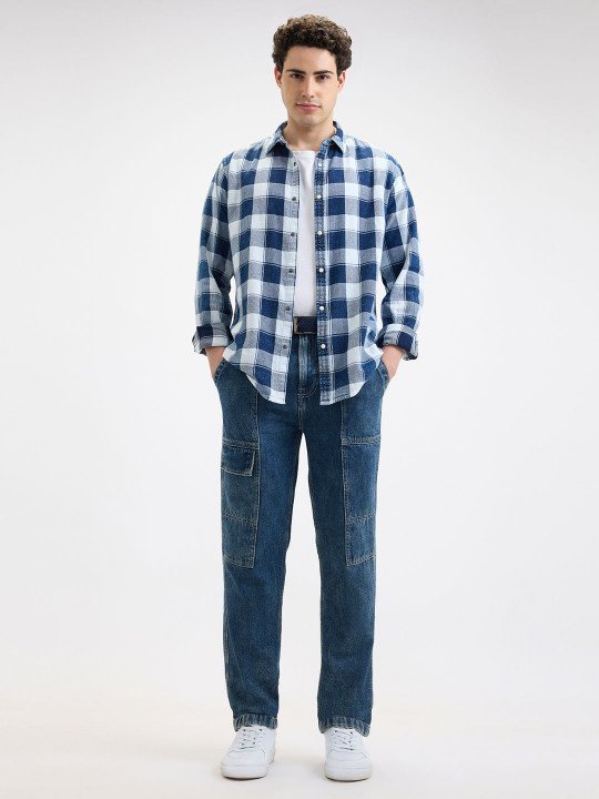 Men Buffalo Checks Opaque Checked Casual Shirt - Image 6
