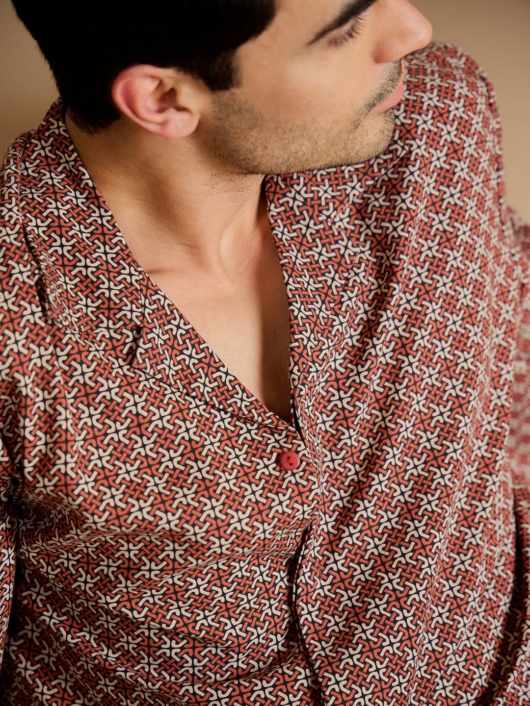Micro Wave Button Down Pyjama Set - Image 3