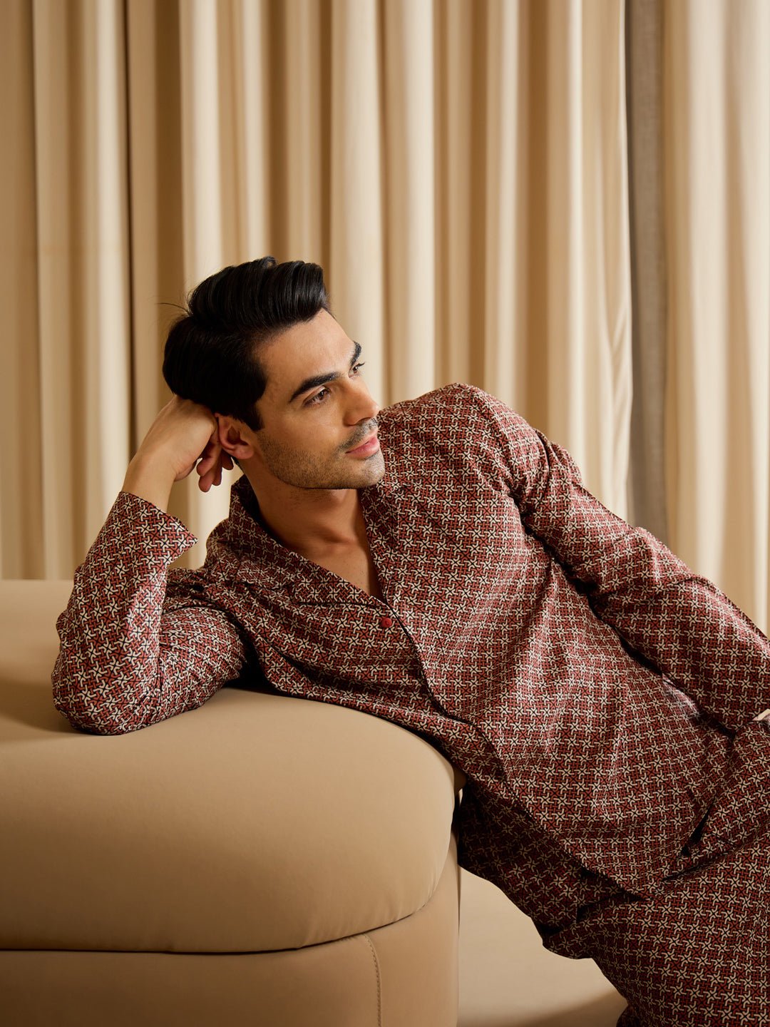 Micro Wave Button Down Pyjama Set - Image 4