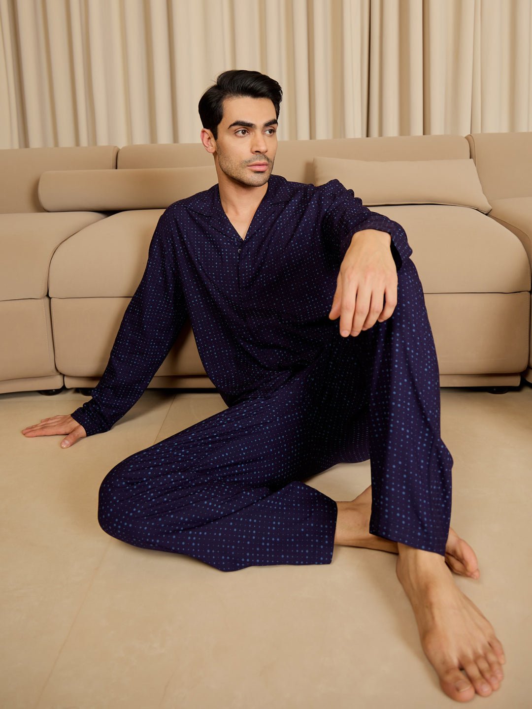 Micro Wave Button Down Pyjama Set - Image 4