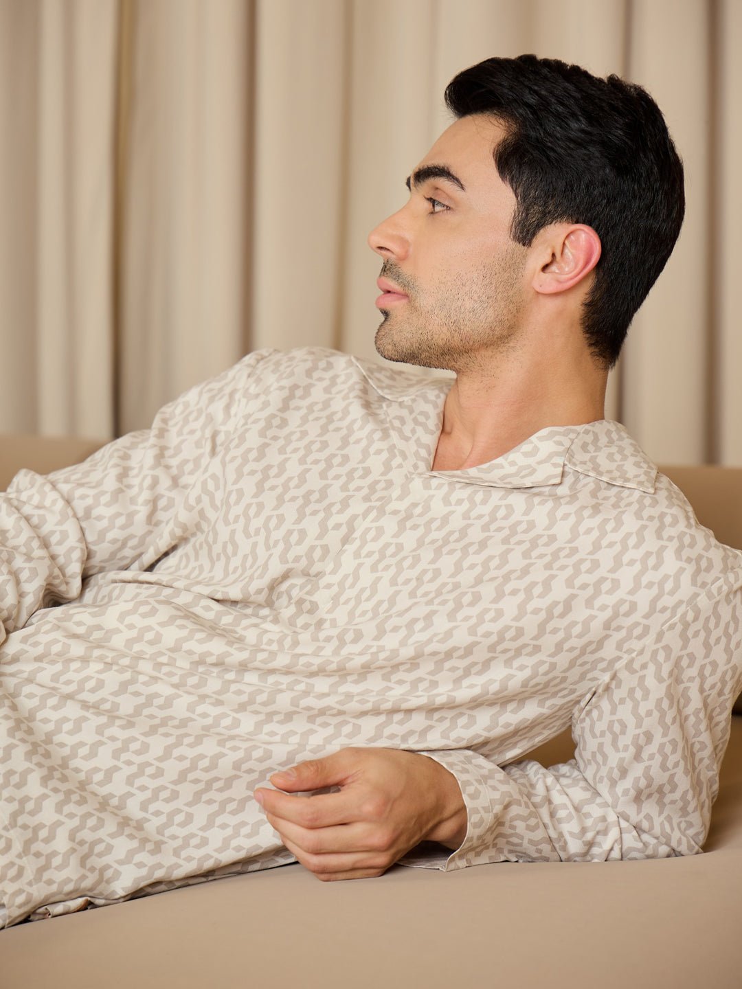 Micro Wave Button Down Pyjama Set - Image 2
