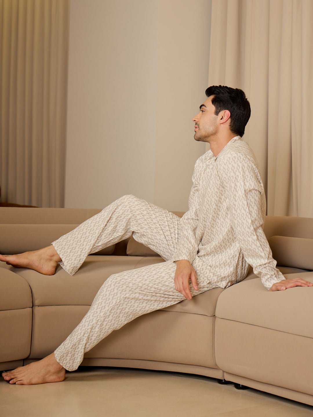 Micro Wave Button Down Pyjama Set - Image 3