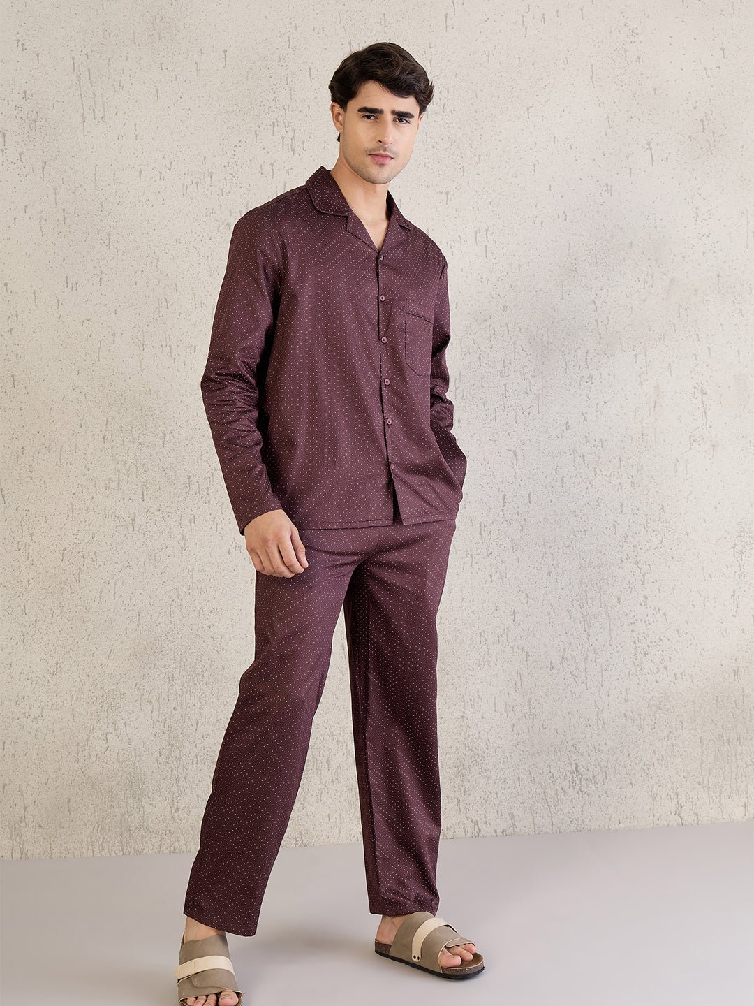 Geometric Dash Button Down Pyjama Set - Image 2