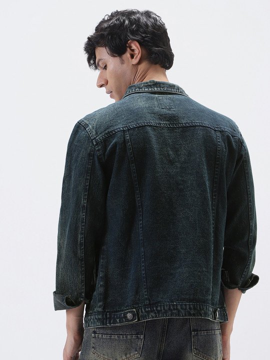 Men's Regular Fit Washed Full Sleeve Denim Jacket - Image 3