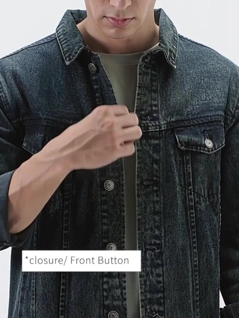 Men's Regular Fit Washed Full Sleeve Denim Jacket - Image 6