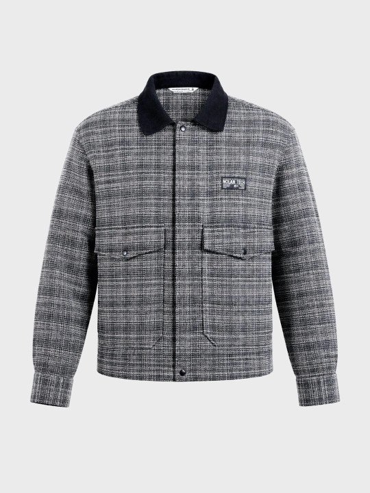 Men Checked Woven Jacket - Image 2