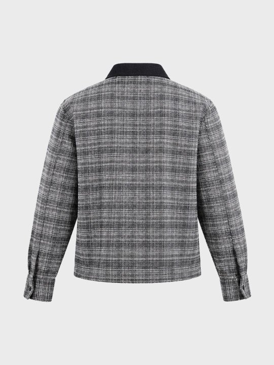 Men Checked Woven Jacket - Image 4