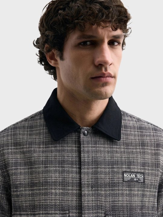 Men Checked Woven Jacket - Image 6