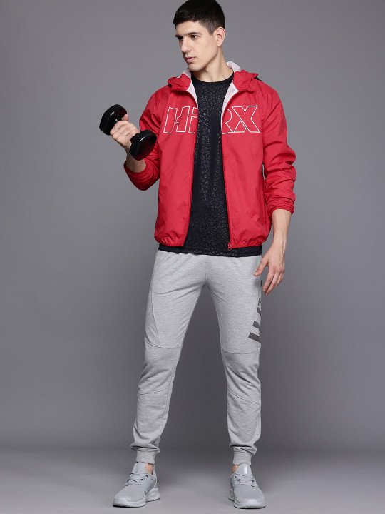 Cherry Red Printed Rapid-Dry Training Tailored Jacket