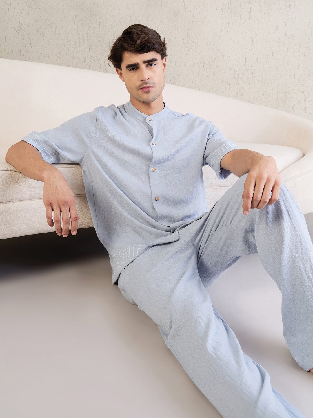 Greek Key Button Down Coord Set - Image 2