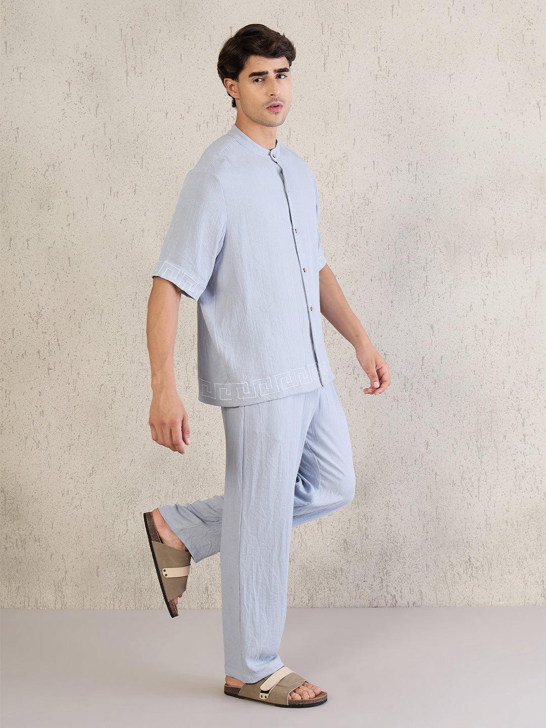 Greek Key Button Down Coord Set - Image 4