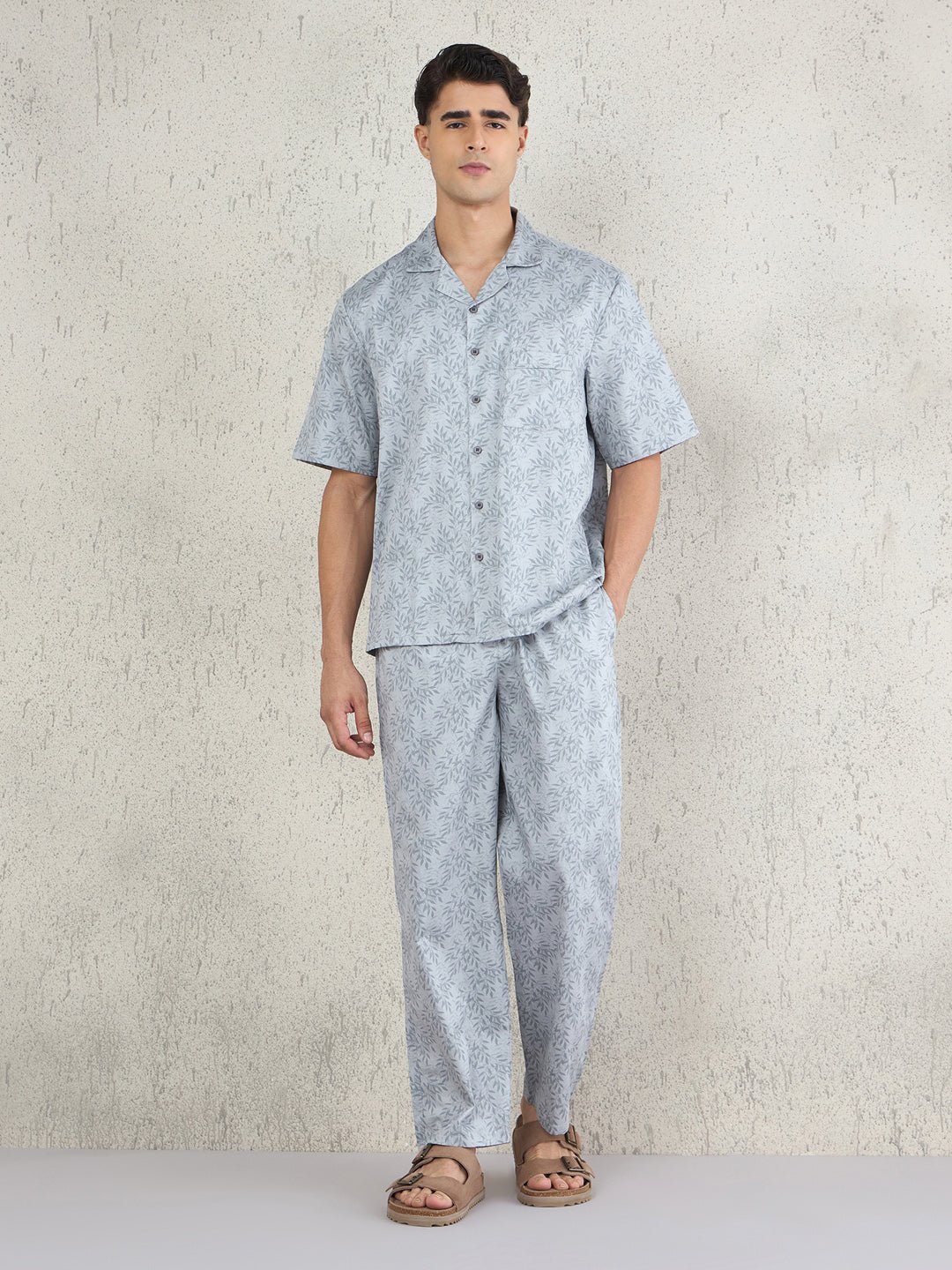 Leafy Greens Button Down Pyjama Set