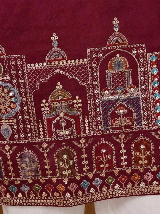Men Embroidered Thread Work Kurta - Image 4