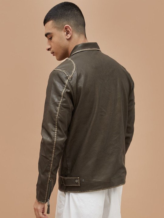 Men Spread Collar Solid Open Front Jacket - Image 7