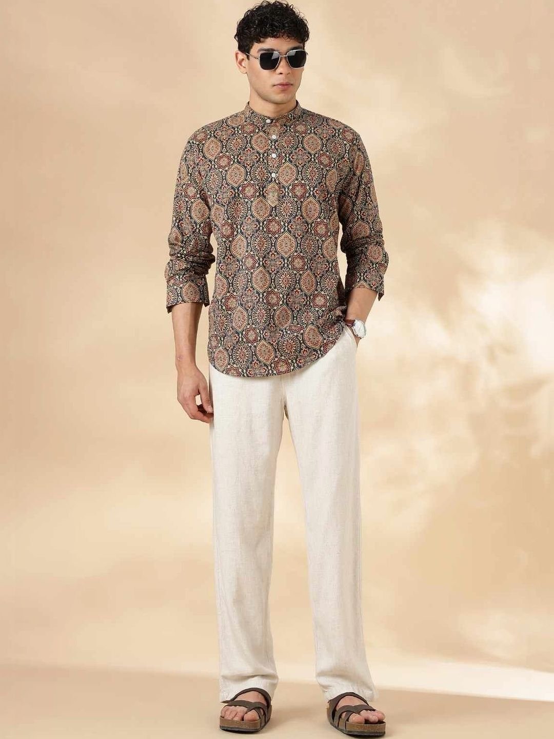 Men Ethnic Motifs Printed Indie Prints Kurta
